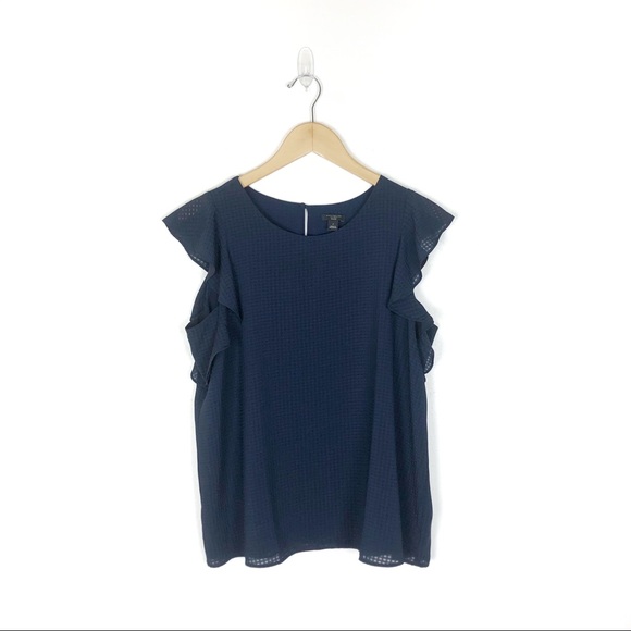 Ann Taylor Factory Tops - Ann Taylor Factory Blue Blouse LP